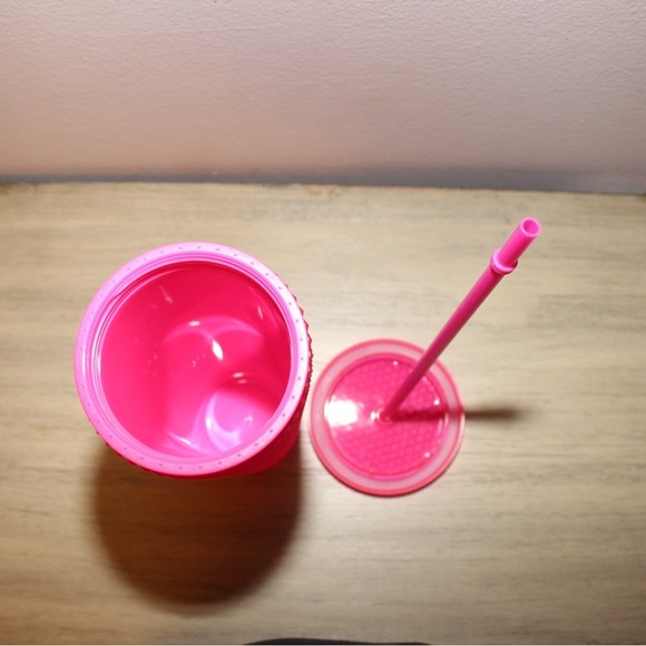 Starbucks Fall 2021 Hot Pink Soft Studded Cold Cup 24oz - Picture 5 of 5